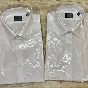 2 pack- Arrow Men's Classic White Dress Shirt 16-16.5 32/33 L
